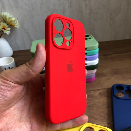 Premium Silicone Case for iPhone 14 Pro - Lens Protector & Full Covered Bottom