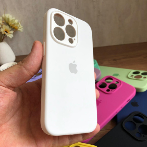 Premium Silicone Case for iPhone 14 Pro - Lens Protector & Full Covered Bottom
