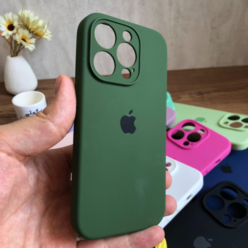 Premium Silicone Case for iPhone 14 Pro - Lens Protector & Full Covered Bottom
