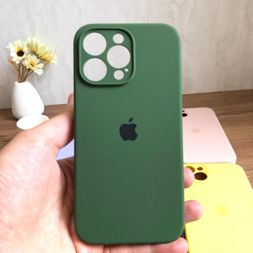 Premium Silicone Case for iPhone 14 Pro Max - Lens Protector & Full Covered Bottom