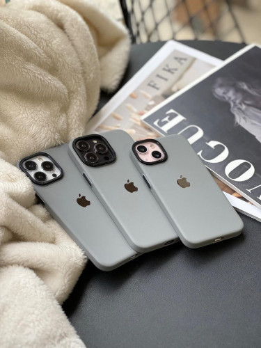 iPhone 13 Pro Minimalist Case with Apple Logo - Stone Gray