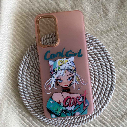 قاب دخترانه طرح Cool Girl نارنجی گوشی شیائومی ردمی نوت 12 پرو 4g