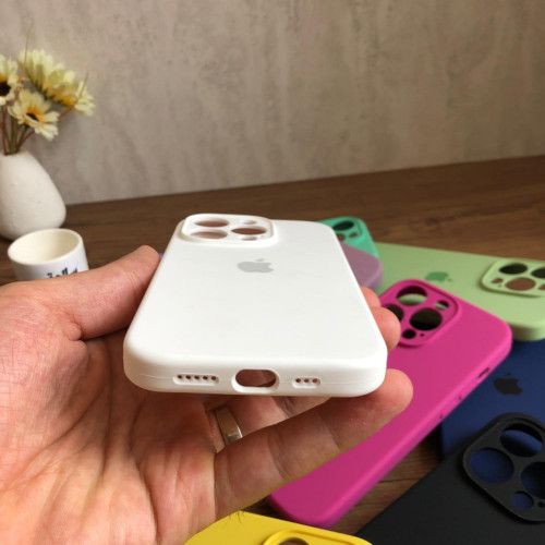 Premium Silicone Case for iPhone 14 Pro - Lens Protector & Full Covered Bottom