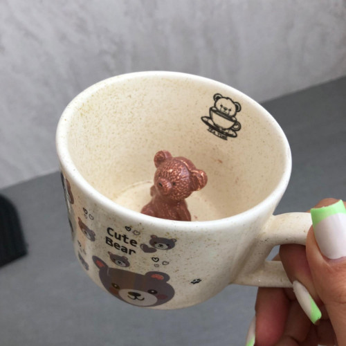 3D Surprise Inside Ceramic Mug - Cute Animals & Cartoon Characters