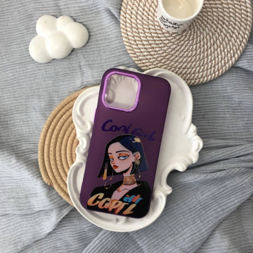 قاب دخترانه طرح Cool Girl بنفش گوشی آیفون 11