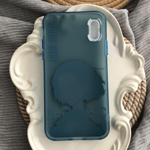  Blue Cool Girl design for iPhone X 