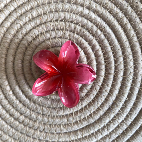 Plumeria flower design girls' hair clips