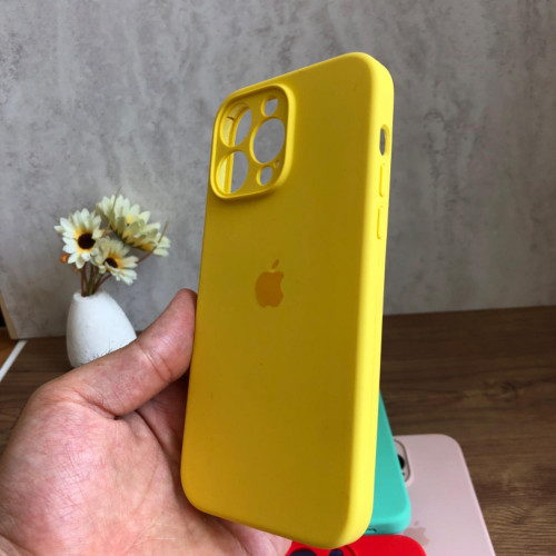 Premium Silicone Case for iPhone 14 Pro Max - Lens Protector & Full Covered Bottom