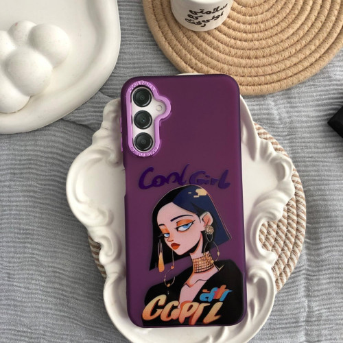 قاب دخترانه طرح Cool Girl بنفش گوشی سامسونگ A24