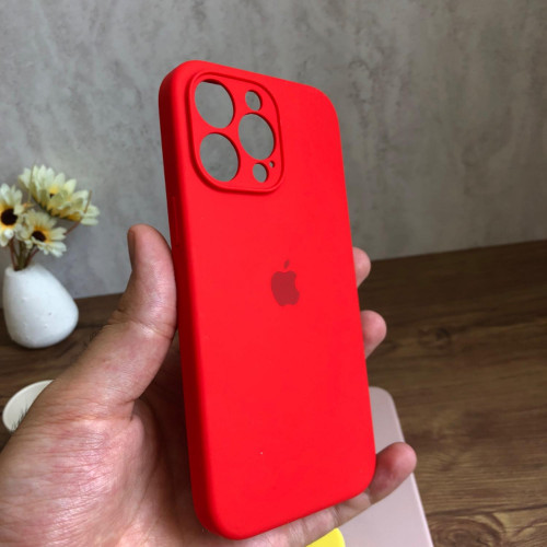 Premium Silicone Case for iPhone 14 Pro Max - Lens Protector & Full Covered Bottom