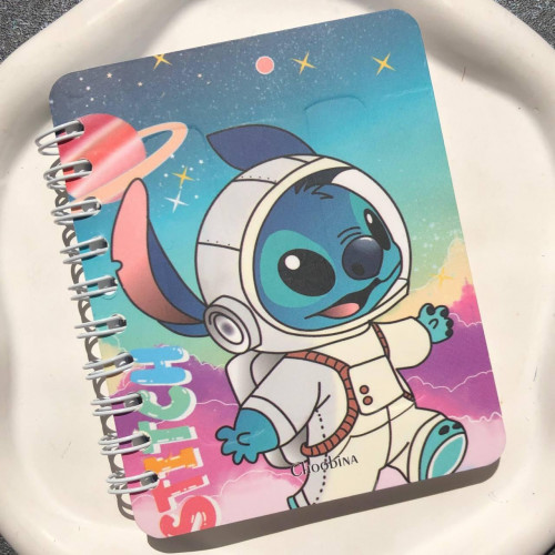 Choobina Cute Stitch Astronaut Spiral Pocket Notebook