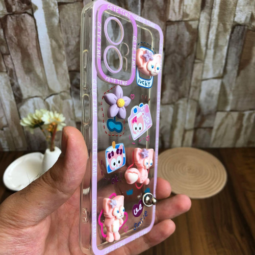 Cute 3D Pink Fox (LinaBell) Clear Phone Case