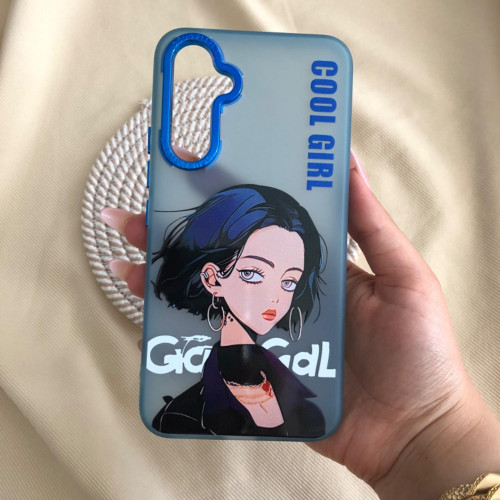 قاب دخترانه طرح Cool Girl آبی گوشی سامسونگ A54