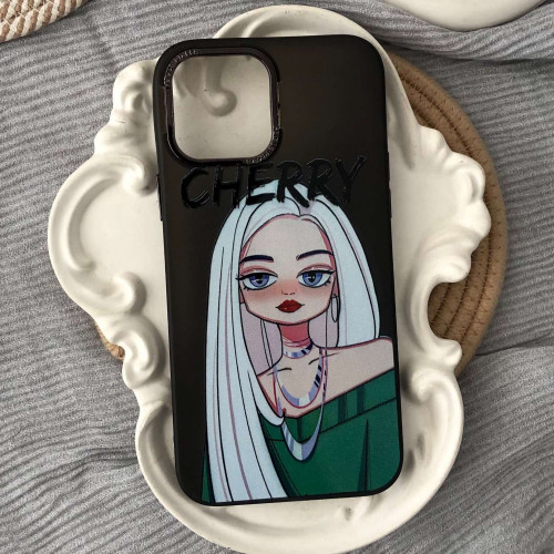 قاب دخترانه طرح Cool Girl مشکی گوشی آیفون 13 پرومکس