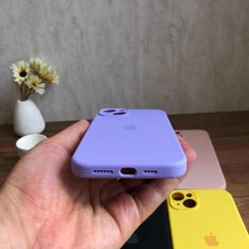 Premium Silicone Case for iPhone 14 Plus - Lens Protector & Full Covered Bottom