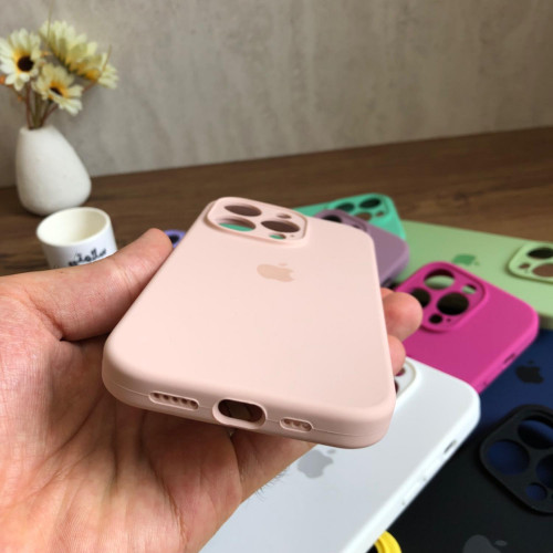 Premium Silicone Case for iPhone 14 Pro - Lens Protector & Full Covered Bottom