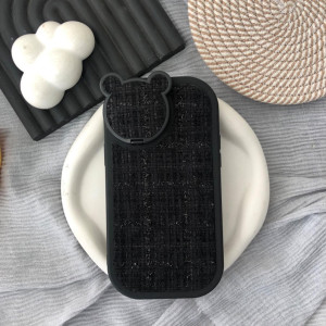 قاب پارچه ای طرح خرس آینه ای گوشی آیفون ۱۲ پرومکس