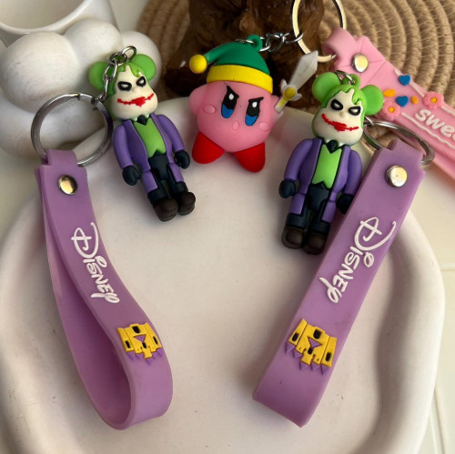 Joker design silicone key chain