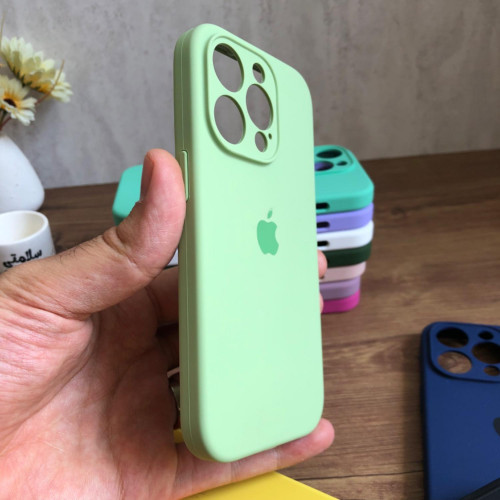 Premium Silicone Case for iPhone 14 Pro - Lens Protector & Full Covered Bottom