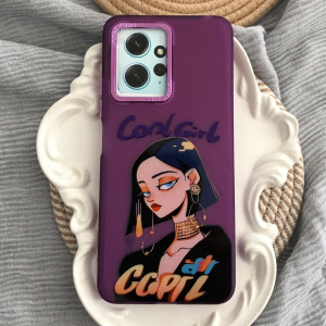 قاب دخترانه طرح Cool Girl بنفش گوشی شیائومی ردمی نوت 12 4g