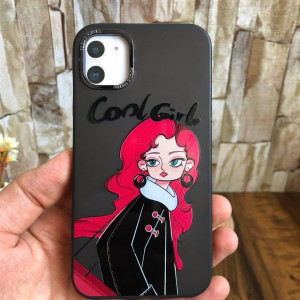 قاب دخترانه طرح Cool Girl مشکی گوشی آیفون 11