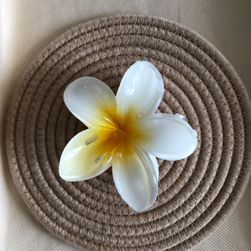 Plumeria flower design girls' hair clips