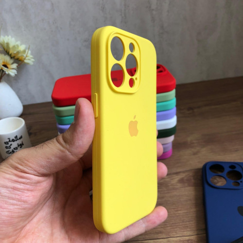 Premium Silicone Case for iPhone 14 Pro - Lens Protector & Full Covered Bottom