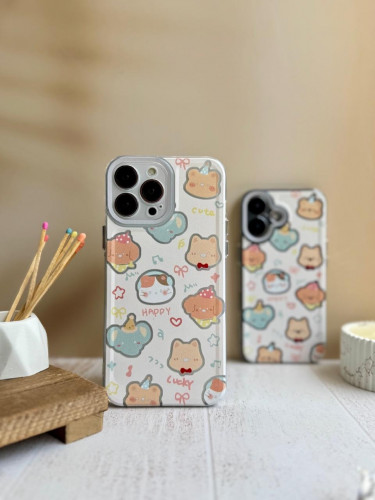 Happy animal design frame iPhone 13 ProMax phone