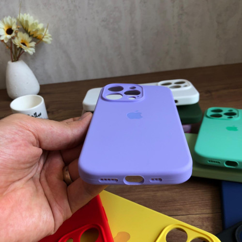 Premium Silicone Case for iPhone 14 Pro - Lens Protector & Full Covered Bottom