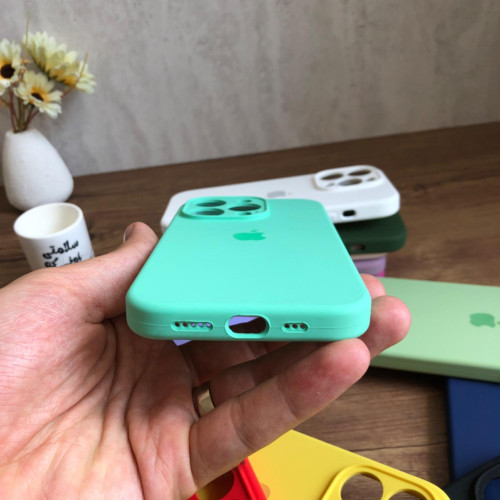 Premium Silicone Case for iPhone 14 Pro - Lens Protector & Full Covered Bottom