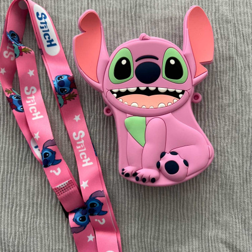  Stitch and Angel Silicone Crossbody Mini Bag