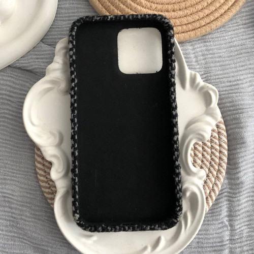 iPhone 15 Pro Max Woolen Tweed Cloth Case - Betty Series