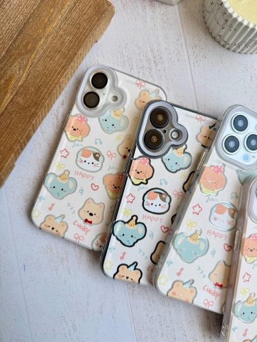 Happy animal design frame iPhone 13 ProMax phone