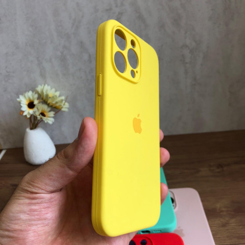 Premium Silicone Case for iPhone 14 Pro Max - Lens Protector & Full Covered Bottom