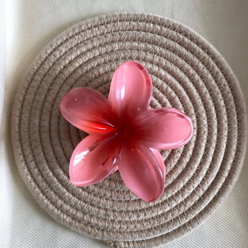 Plumeria flower design girls' hair clips