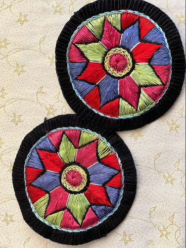 Hand-embroidered tablecloth