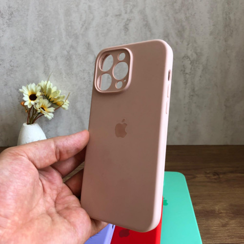Premium Silicone Case for iPhone 14 Pro Max - Lens Protector & Full Covered Bottom