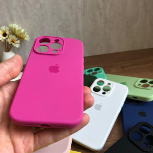 Premium Silicone Case for iPhone 14 Pro - Lens Protector & Full Covered Bottom