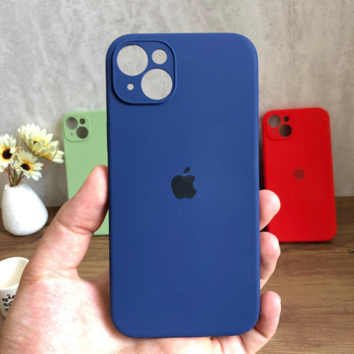 Premium Silicone Case for iPhone 14 Plus - Lens Protector & Full Covered Bottom