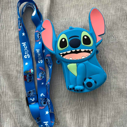  Stitch and Angel Silicone Crossbody Mini Bag