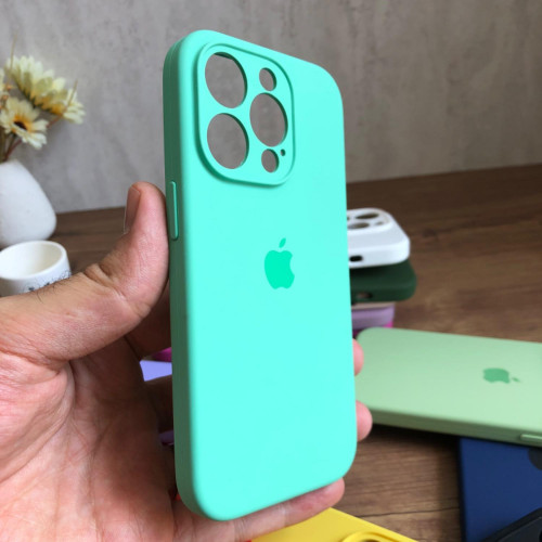 Premium Silicone Case for iPhone 14 Pro - Lens Protector & Full Covered Bottom