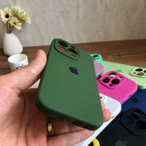 Premium Silicone Case for iPhone 14 Pro - Lens Protector & Full Covered Bottom