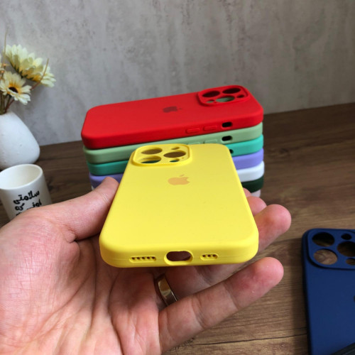 Premium Silicone Case for iPhone 14 Pro - Lens Protector & Full Covered Bottom