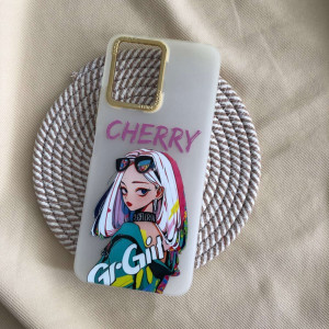 قاب دخترانه طرح Cool Girl سفید گوشی شیائومی ردمی 12 4g
