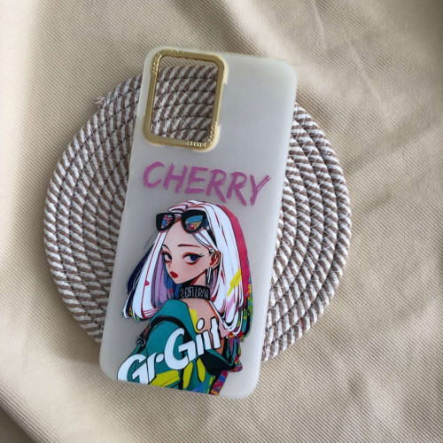 قاب دخترانه طرح Cool Girl سفید گوشی شیائومی ردمی 12 4g