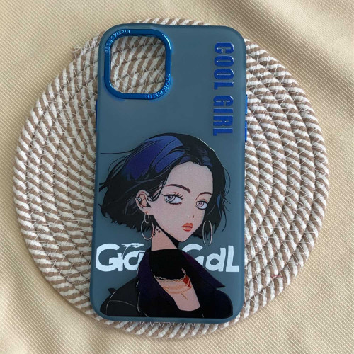 قاب دخترانه طرح Cool Girl آبی گوشی آیفون 13