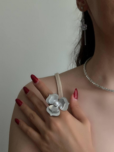 Minimal Silver-Plated Girls' Ring