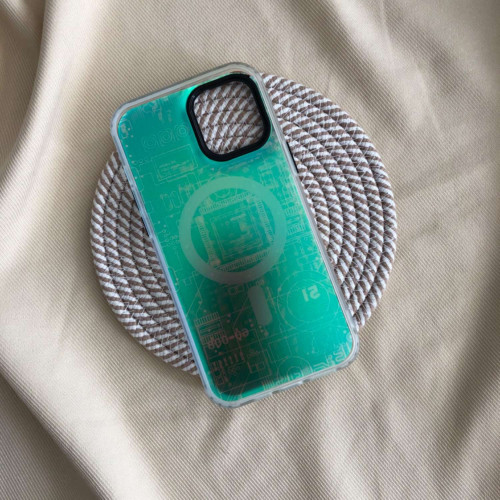 Holographic frame design of mag safe electrical circuit of iPhone 12 ProMax