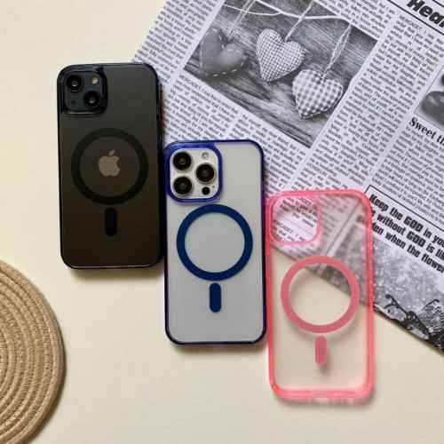 iPhone ۱۴ Pro Max Mag Safe Transparent Colored  case