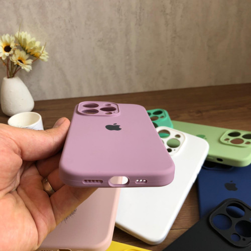 Premium Silicone Case for iPhone 14 Pro - Lens Protector & Full Covered Bottom